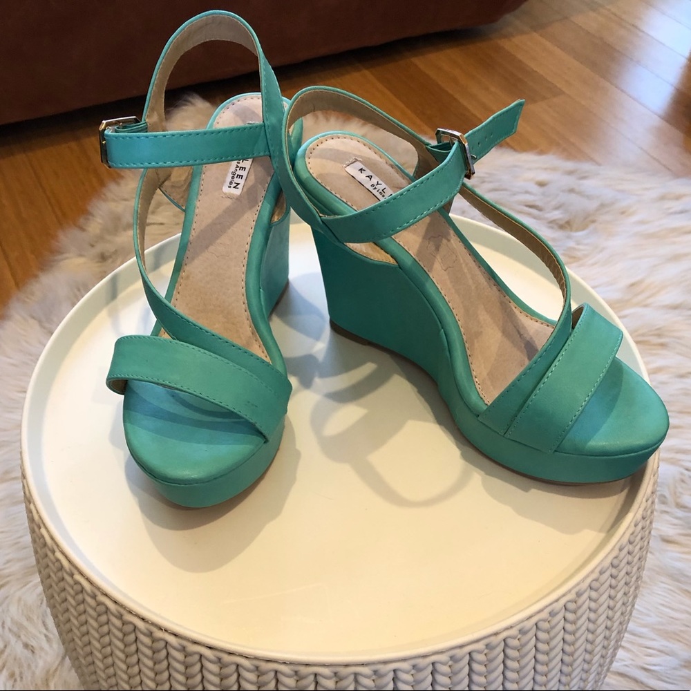 Teal Platforms - Never been worn!